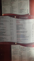L'amiral menu