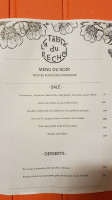 La Table Du Recho menu