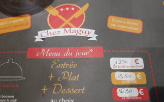 Chez Maguy menu