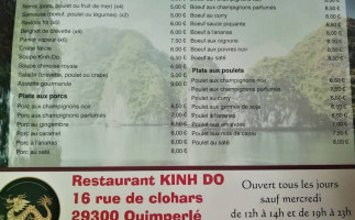 Le Kinh Do menu