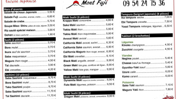 Mont Fuji Buffet à Volonté Chinois Japonais food