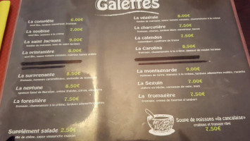 Crêperie Chez Thérésa menu