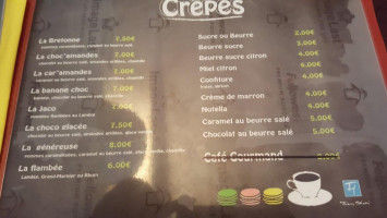 Crêperie Chez Thérésa menu