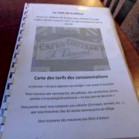 Cafe Du Coiffeur menu