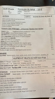 Le Cap De Pornichet menu