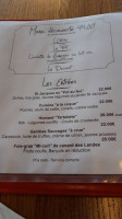 Côte Vermeille menu