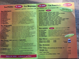 Le Tour De Pizz menu