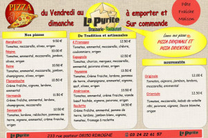 La Pyrite menu