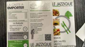 Le Jazzique menu