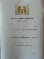 Hostellerie Du Moulin menu