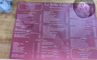 La Belle Volta menu
