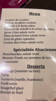 HÔtel- Aux 3 ChÂteaux menu
