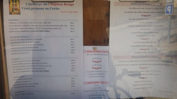 Auberge Du Chapeau Rouge menu