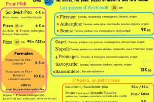 Archimalt menu