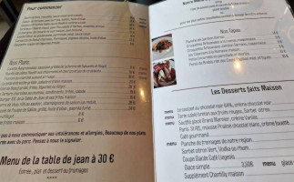 La Table de Jean menu