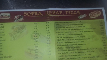 Sofra Kebab menu