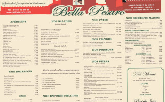 Bella Pesaro menu