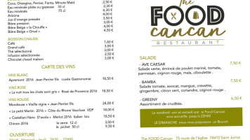Foodcancan menu