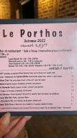 le Porthos menu