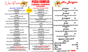 Chez Patou Pizza Familia menu