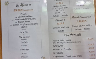 Auberge Du Col De Legal menu