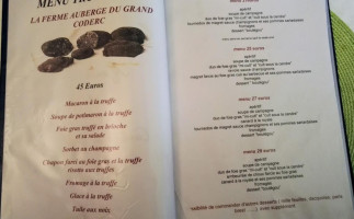 La Ferme Auberge Du Grand Coderc menu
