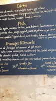 De L'île Aux Papilles menu