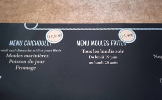La Table Du Pêcheur menu
