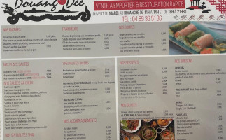 Douang Dee Plats A Emporter Asiatique menu