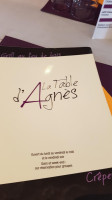 La Table d’Agnes menu