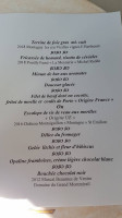 Jean Brouilly menu