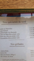 Le Ch'ti Perdu menu
