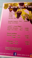 Paillote Andrea menu