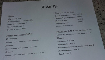O Kfé 2 C menu