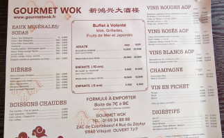 Asiatique Gourmet Wok menu