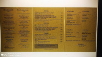 Le Vieux Logis Restaurant menu