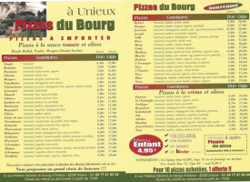Pizzeria Du Bourg menu