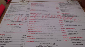 Pizzéria La Crémade menu
