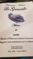 Restaurant La Grenouille menu