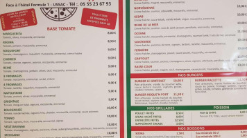Pizzeria Le Relais Du Griffolet menu
