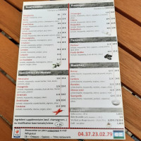 Pizza De La Traverse menu