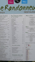 Le Randonneur menu