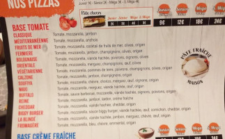 Le Comptoir à Pizza Yébleron menu