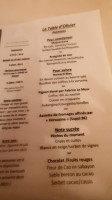 La Gourmandière La Table D'olivier menu