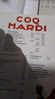 Le Coq Hardi menu