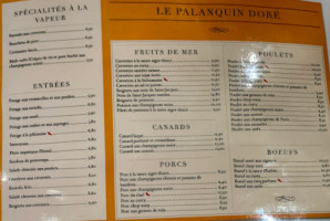 Le Palanquin Dore menu