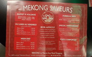 Mekong Saveur menu