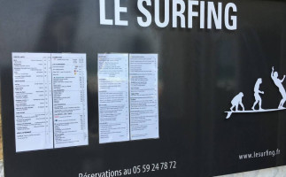 Le Surfing menu