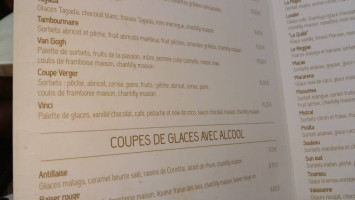 Le Quillé Glacier menu
