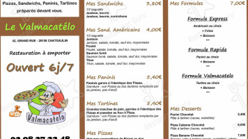 Le Valmacatelo menu